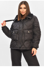 Куртка женская демисезонная черного цвета 208558L