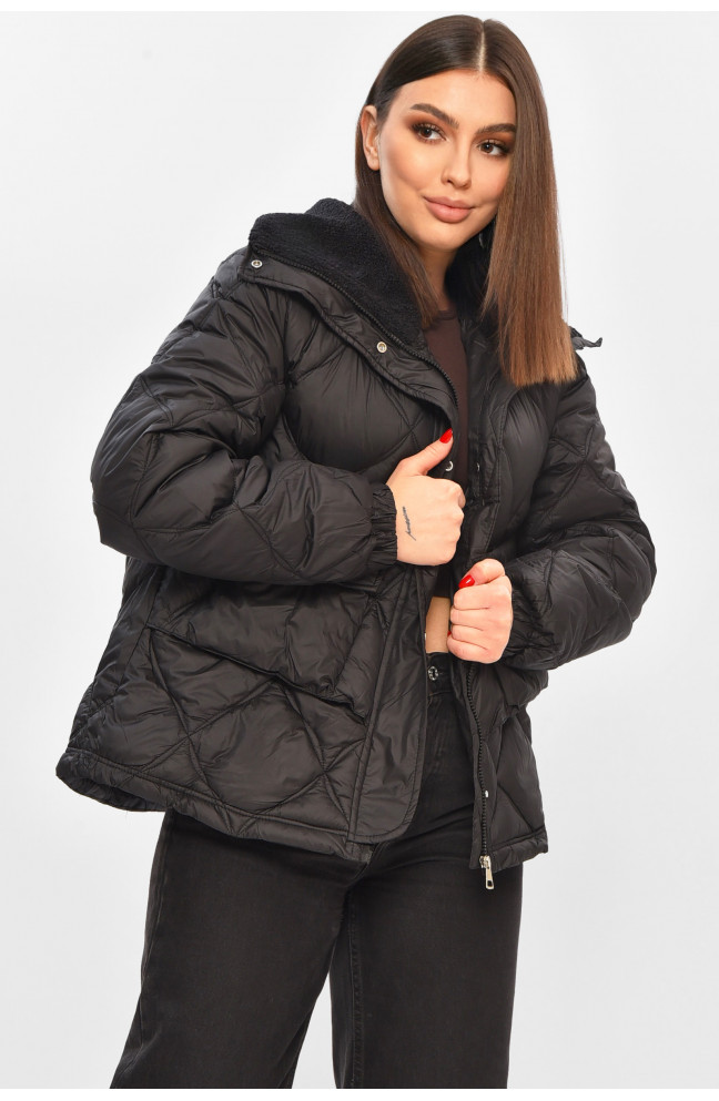 Куртка женская демисезонная черного цвета 208558L