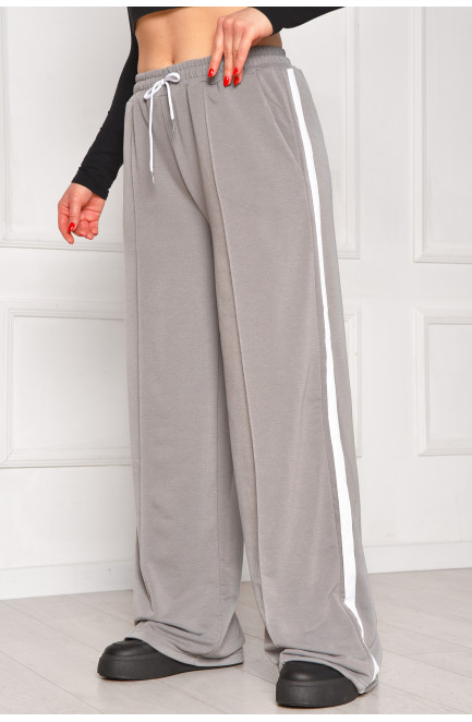 Спортивные штаны женские однотонные серого цвета 208619L