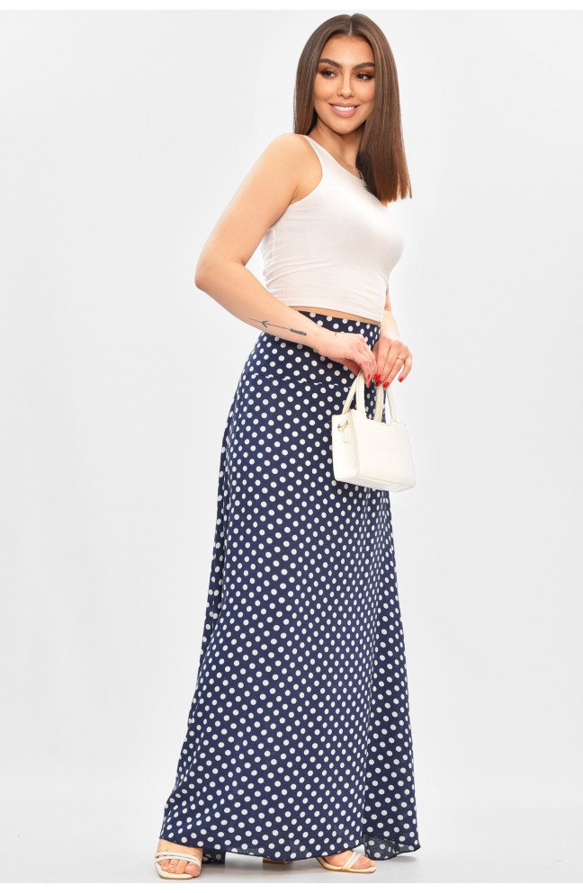 Юбка женская тёмно-синего цвета с принтом 208813L