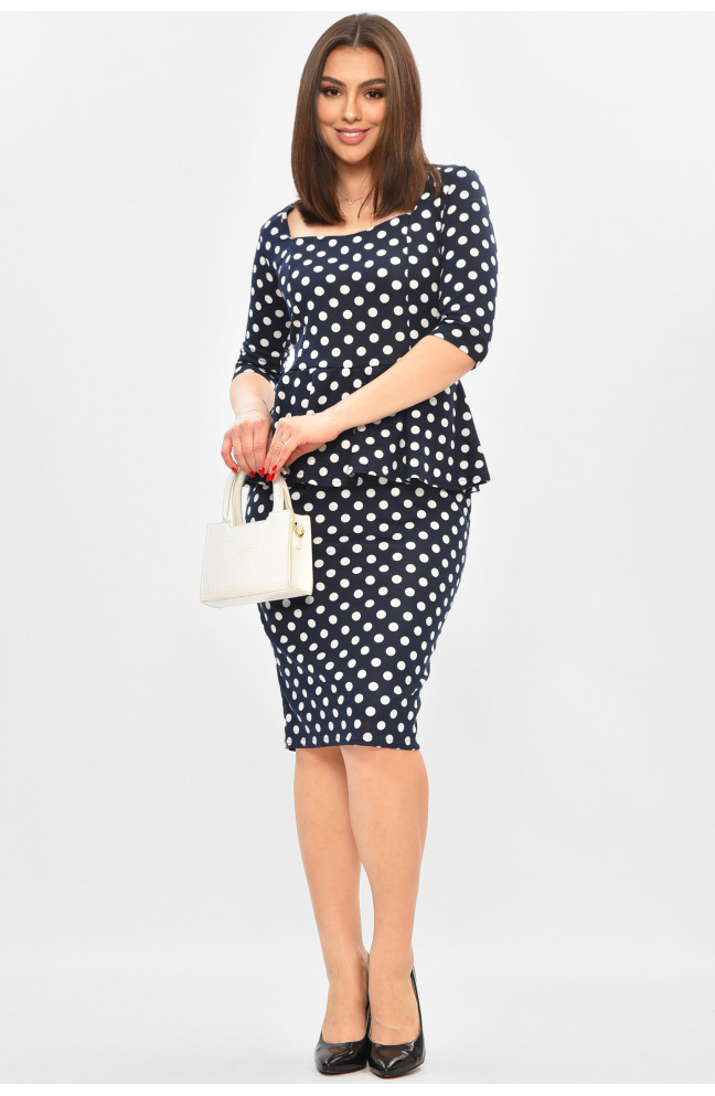 Платье женское тёмно-синего цвета спринтом 208823L