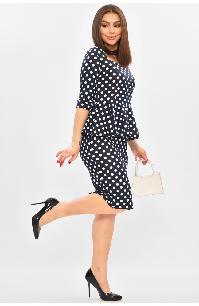 Платье женское тёмно-синего цвета спринтом 208823L