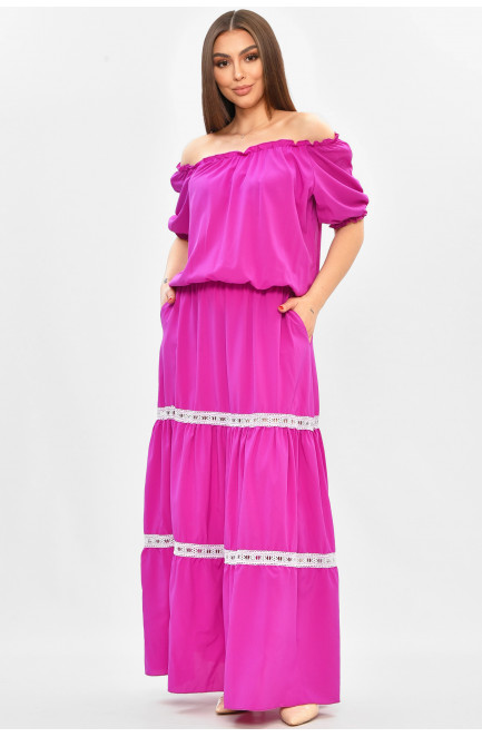 Платье женское полубатальное фиолетового цвета 208824L