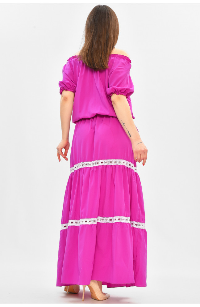 Платье женское полубатальное фиолетового цвета 208824L