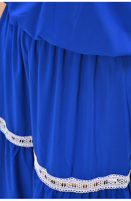 Платье женское полубатальное синего цвета 208826L