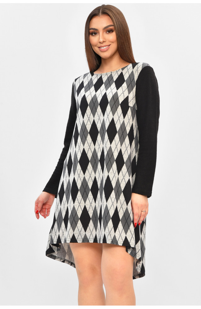 Туника женская черного цвета с принтом 208827L