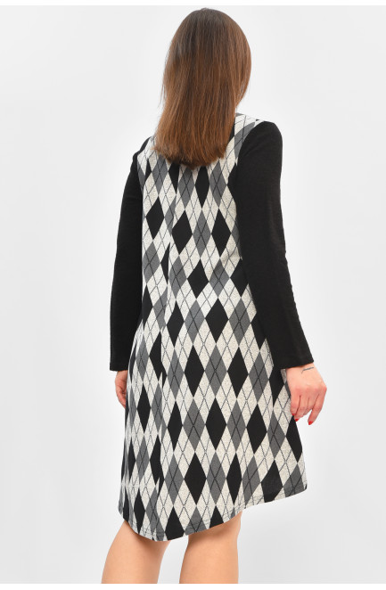 Туника женская черного цвета с принтом 208827L