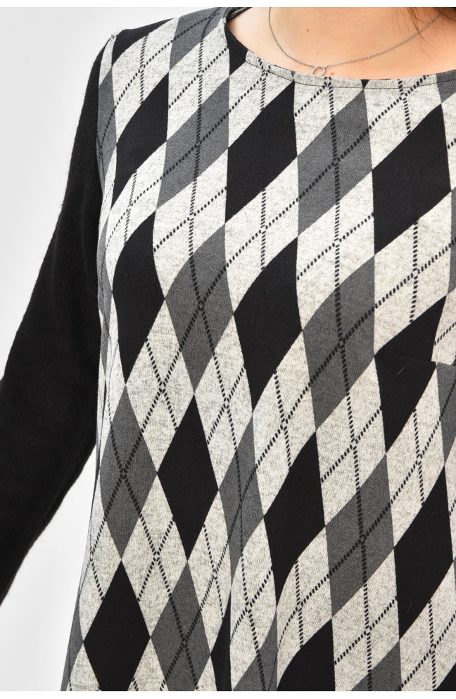 Туника женская черного цвета с принтом 208827L