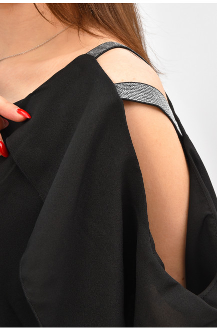 Платье женское полубатальное черного цвета 208828L