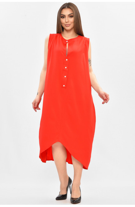 Платье женское полубатальные красного цвета 208831L