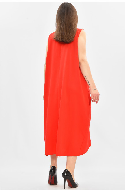 Платье женское полубатальные красного цвета 208831L