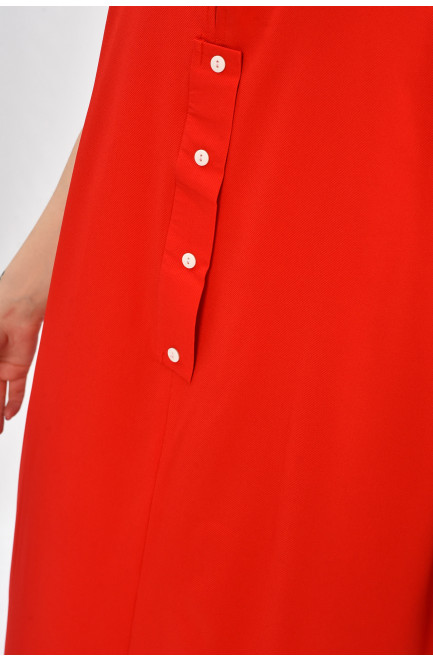 Платье женское полубатальные красного цвета 208831L