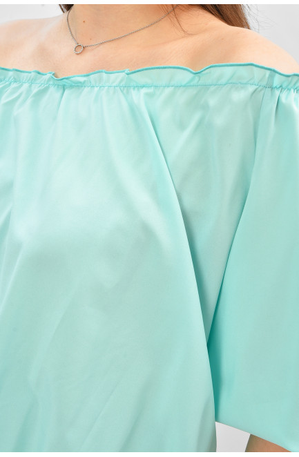 Платье женское полубатальное мятного цвета 208838L