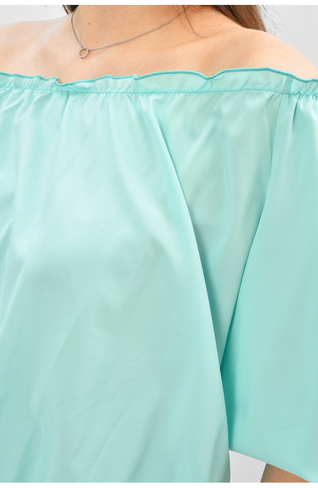 Платье женское полубатальное мятного цвета 208838L