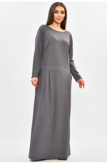 Платье женское полубатальное тёмно-серого цвета 208839L