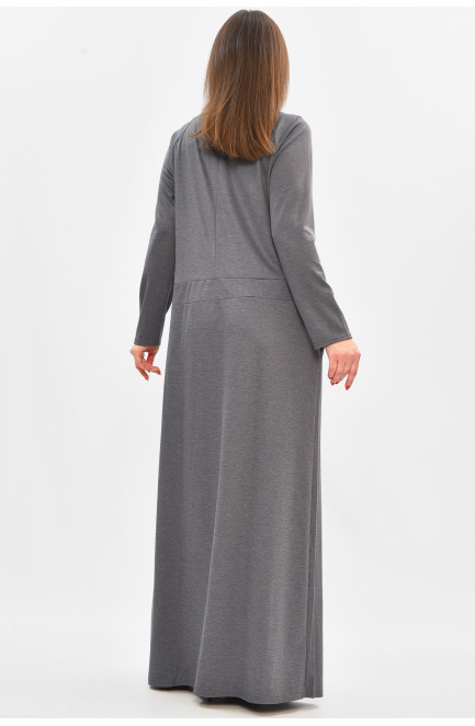 Платье женское полубатальное тёмно-серого цвета 208839L