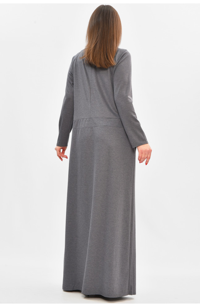 Платье женское полубатальное тёмно-серого цвета 208839L