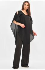 Комбинезон женский полубатальный черного цвета 208840L