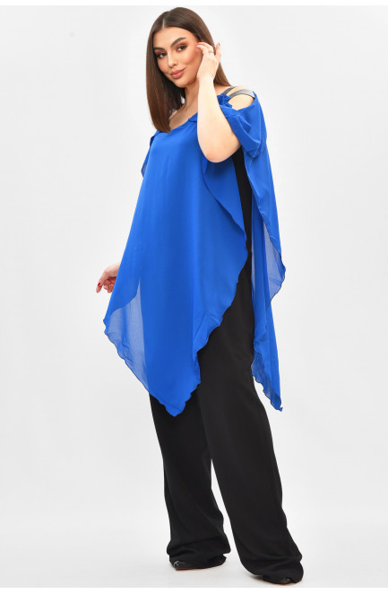 Комбинезон женский полубатальный синего цвета 208842L