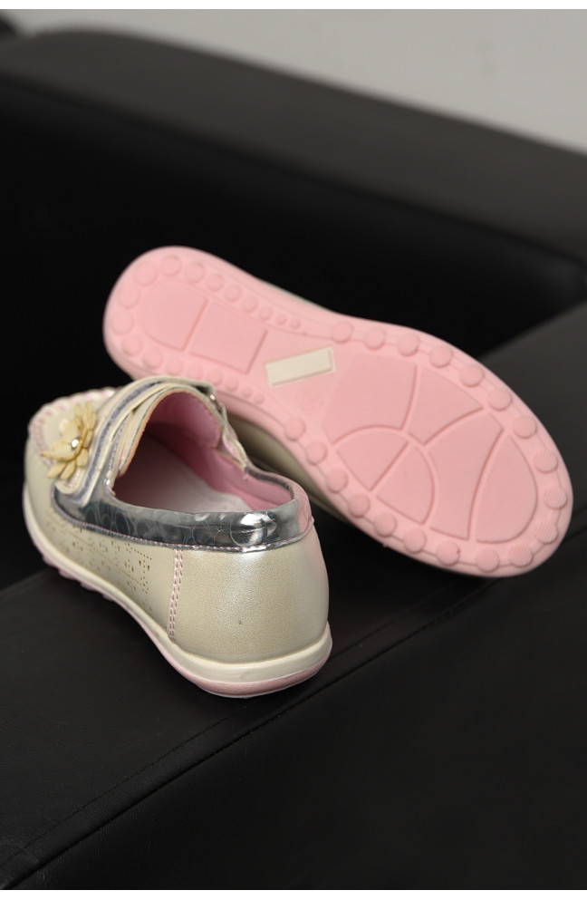 Мокасины детские для девочки белого цвета 208843L