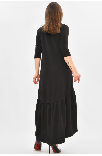 Платье женское полубатальное черного цвета 208856L