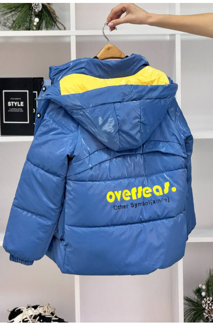 Куртка детская демисезонная темно-голубого цвета 208862L