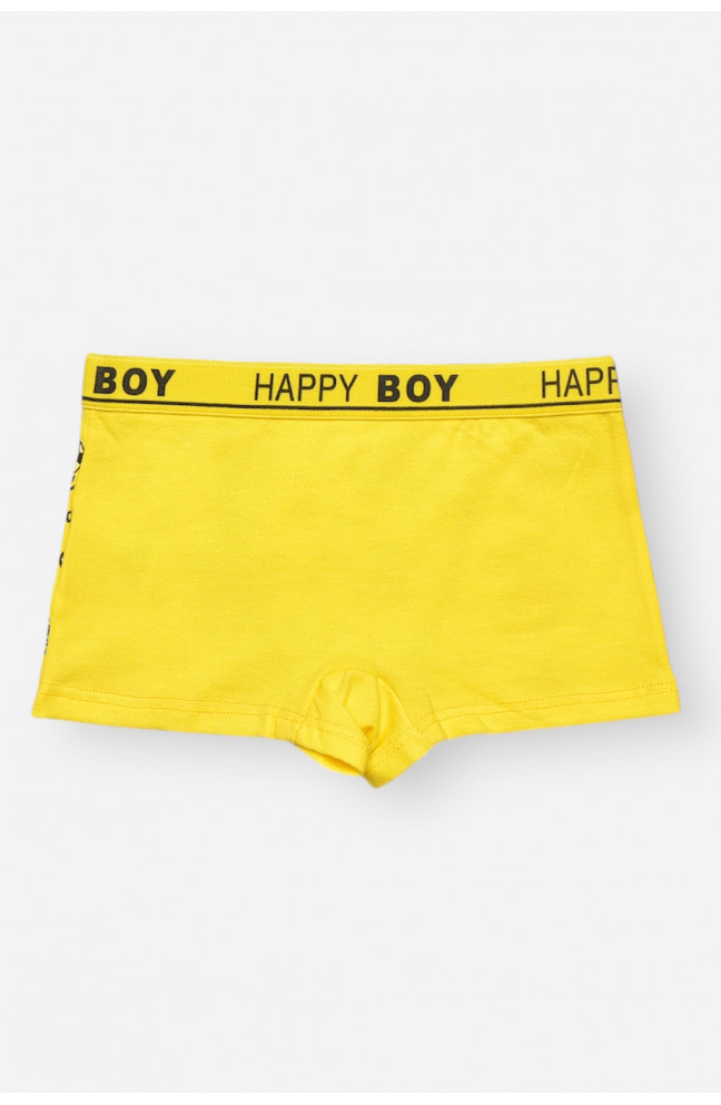 Боксеры детские для мальчика желтого цвета с принтом 208912L