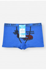 Боксеры детские для мальчика синего цвета с принтом 208915L