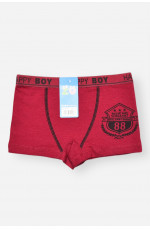 Боксеры детские для мальчика бордового цвета с принтом 208922L