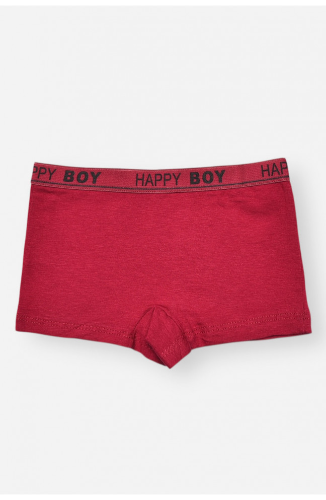 Боксеры детские для мальчика бордового цвета с принтом 208922L