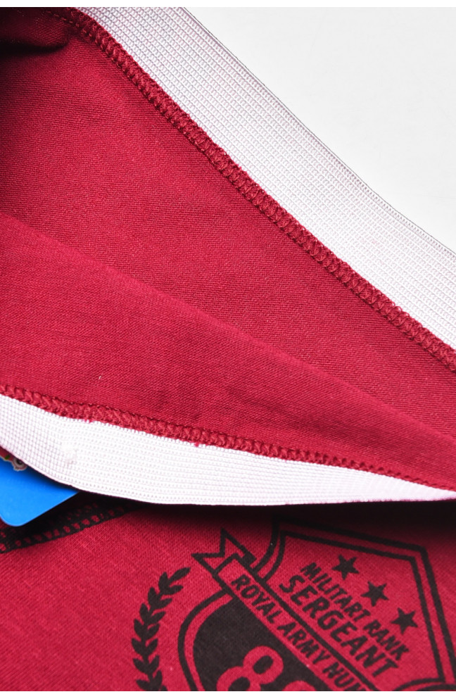 Боксеры детские для мальчика бордового цвета с принтом 208922L