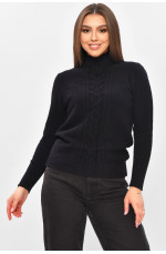 Свитер женский однотонный черного цвета 209099L
