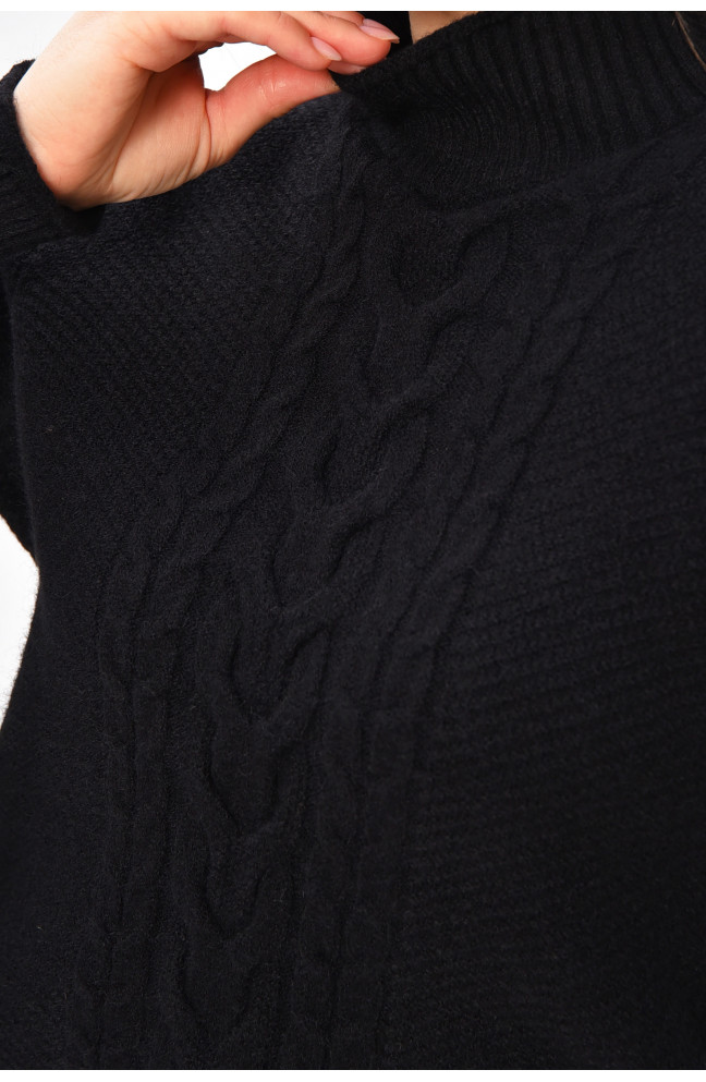 Свитер женский однотонный черного цвета 209099L