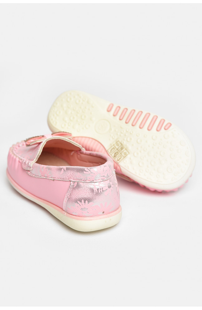 Мокасины детские для девочки светло-розового цвета 209141L
