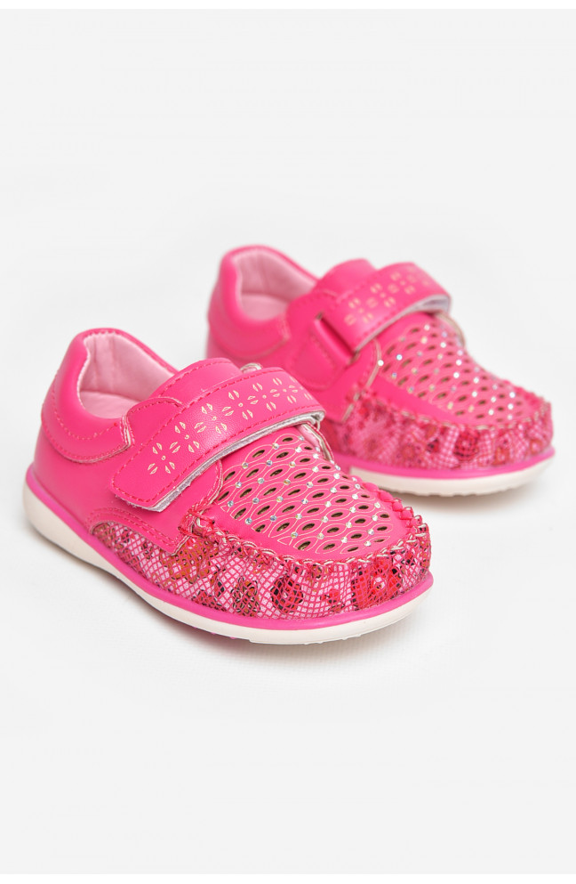 Мокасины детские для девочки розового цвета 209144L