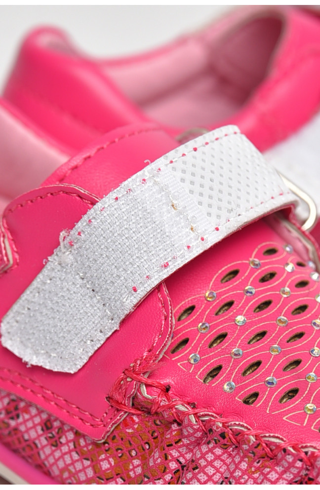 Мокасины детские для девочки розового цвета 209144L