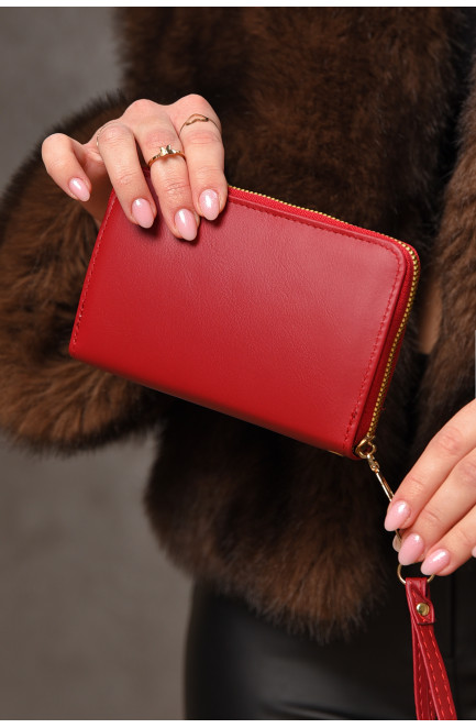 Кошелек женский из экокожи красного цвета 209176L