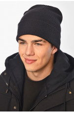 Шапка мужская черного цвета 209183L