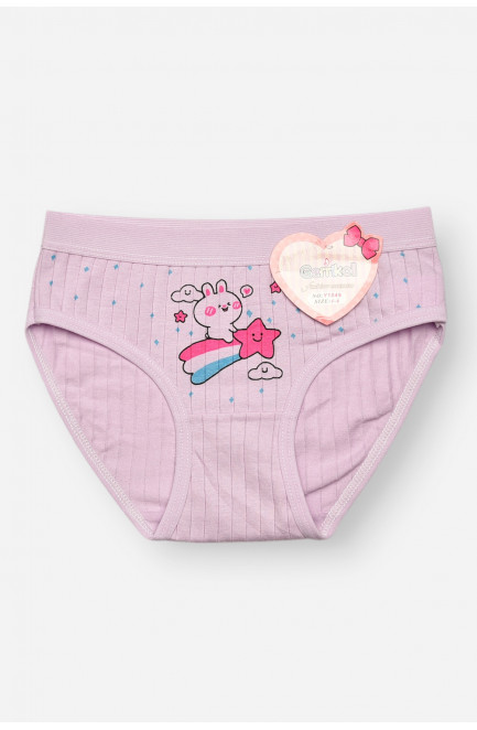Трусики детские для девочки сиреневого цвета с принтом 209240L