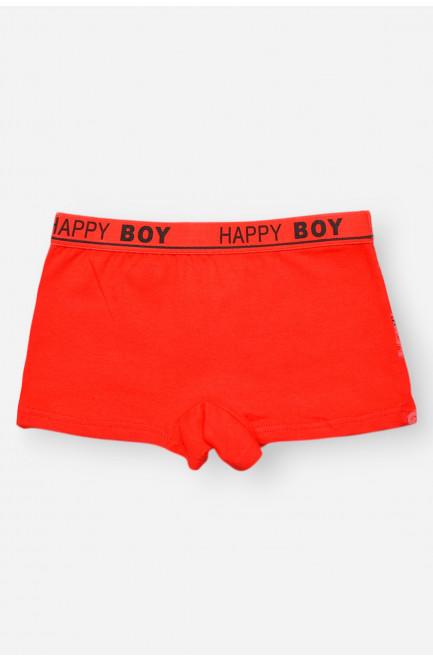 Боксеры детские для мальчика красного цвета с принтом 209263L