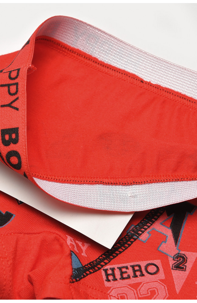 Боксеры детские для мальчика красного цвета с принтом 209263L