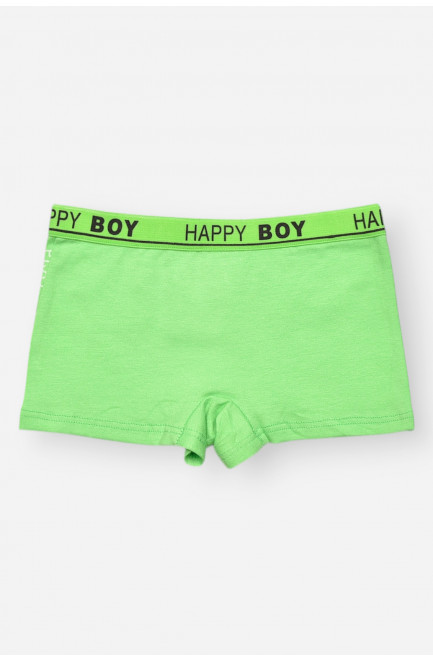 Боксеры детские для мальчика зеленого цвета с принтом 209266L