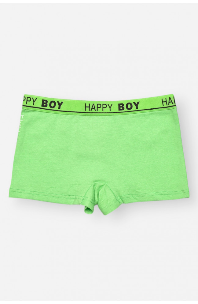 Боксеры детские для мальчика зеленого цвета с принтом 209266L