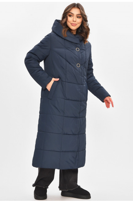 Куртка женская еврозима тёмно-синего цвета 209309L