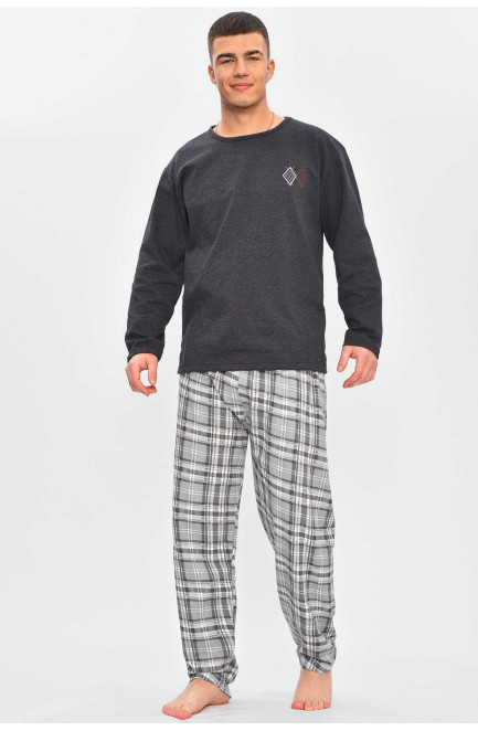 Пижама мужская синего цвета с принтом 209324L