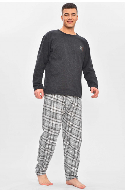 Пижама мужская синего цвета с принтом 209324L