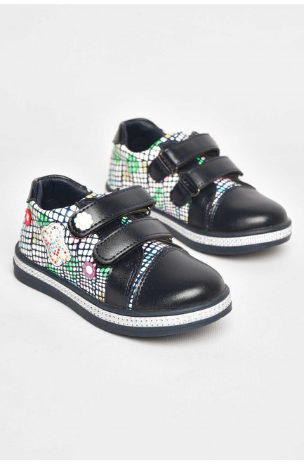 Мокасины детские для девочки черного цвета 209391L