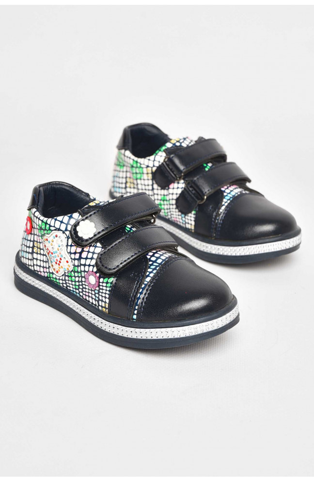 Мокасины детские для девочки черного цвета 209391L