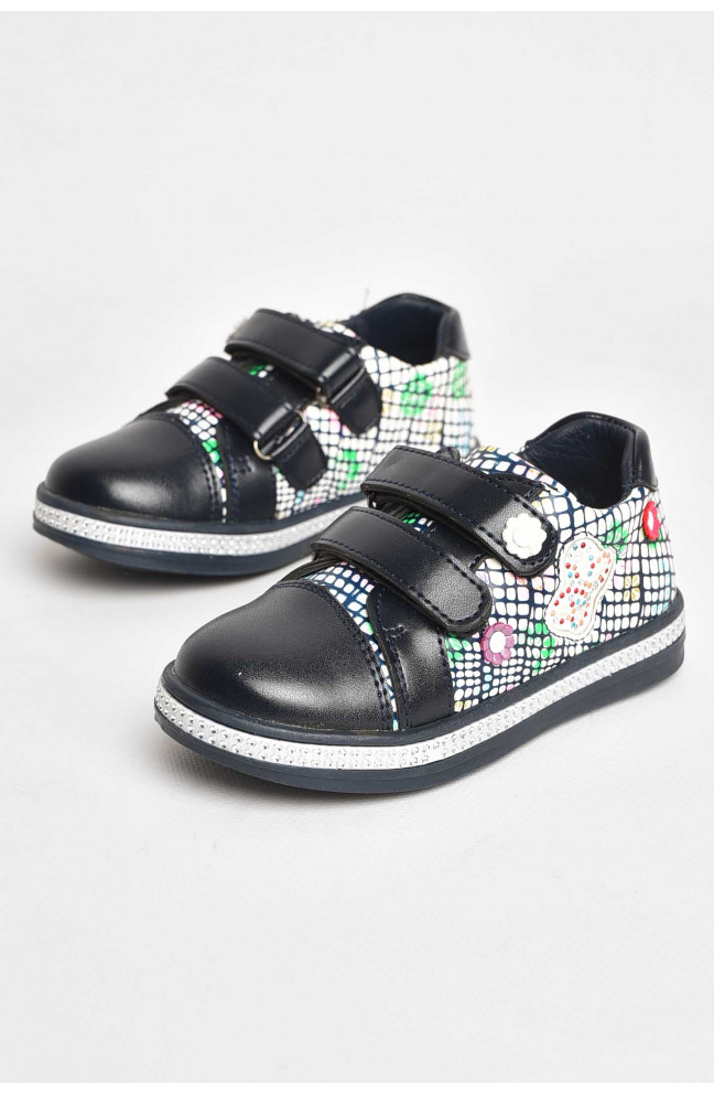 Мокасины детские для девочки черного цвета 209391L