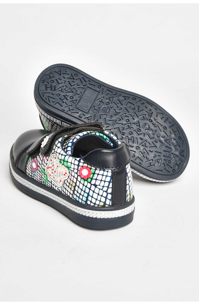 Мокасины детские для девочки черного цвета 209391L